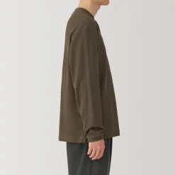 Discount Men's Waffle Henley Neck Long Sleeve T-Shirt T-Shirts