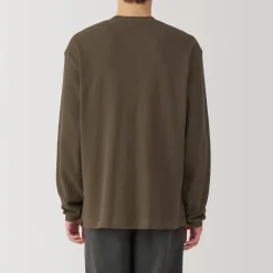 Discount Men's Waffle Henley Neck Long Sleeve T-Shirt T-Shirts