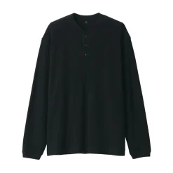 Discount Men's Waffle Henley Neck Long Sleeve T-Shirt T-Shirts