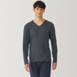 New Men's Warm Cotton V-Neck Long Sleeve T-Shirt Underwear & Undershirts