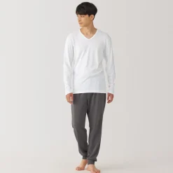 New Men's Warm Cotton V-Neck Long Sleeve T-Shirt Underwear & Undershirts