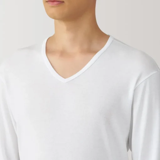 New Men's Warm Cotton V-Neck Long Sleeve T-Shirt Underwear & Undershirts