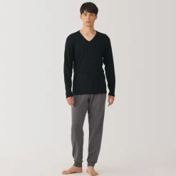 New Men's Warm Cotton V-Neck Long Sleeve T-Shirt Underwear & Undershirts