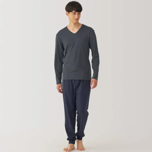 New Men's Warm Cotton V-Neck Long Sleeve T-Shirt Underwear & Undershirts