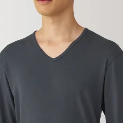 New Men's Warm Cotton V-Neck Long Sleeve T-Shirt Underwear & Undershirts