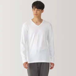 New Men's Warm Cotton V-Neck Long Sleeve T-Shirt Underwear & Undershirts