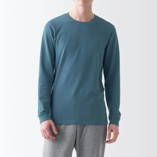 Fashion Men's Warm Thick Cotton Crew Neck Long Sleeve T-Shirt Underwear & Undershirts