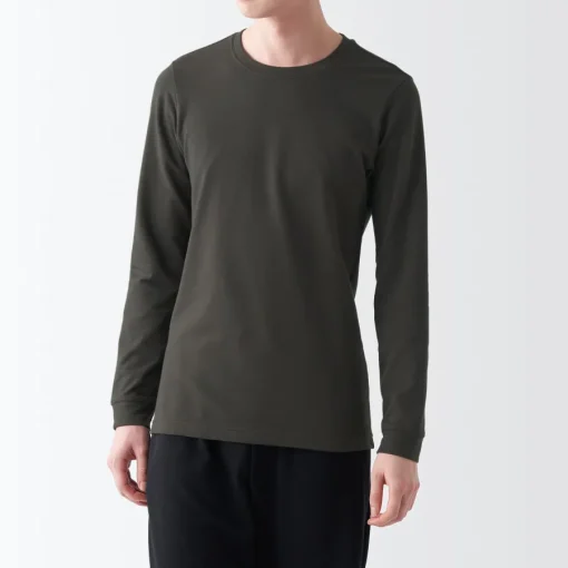 Fashion Men's Warm Thick Cotton Crew Neck Long Sleeve T-Shirt Underwear & Undershirts