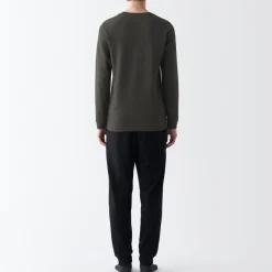 Fashion Men's Warm Thick Cotton Crew Neck Long Sleeve T-Shirt Underwear & Undershirts