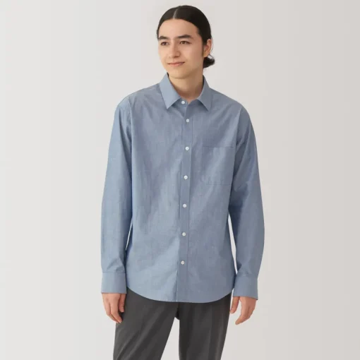 Best Men's Washed Broadcloth Long Sleeve Shirt Shirts & Polos