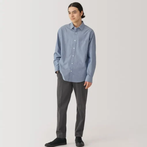 Best Men's Washed Broadcloth Long Sleeve Shirt Shirts & Polos