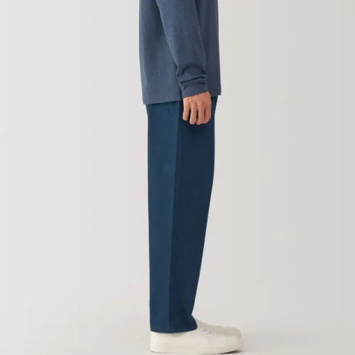 Fashion Men's Washed Denim Easy Pants - Denim