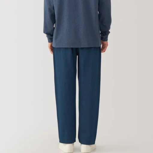 Fashion Men's Washed Denim Easy Pants - Denim