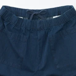 Fashion Men's Washed Denim Easy Pants - Denim
