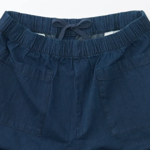 Fashion Men's Washed Denim Easy Pants - Denim