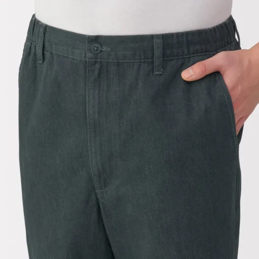 Discount Men's Washed Denim Easy Pants - Denim