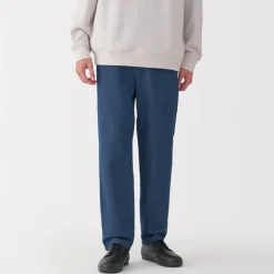 Sale Men's Washed Denim Easy Pants - Denim