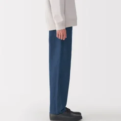 Sale Men's Washed Denim Easy Pants - Denim
