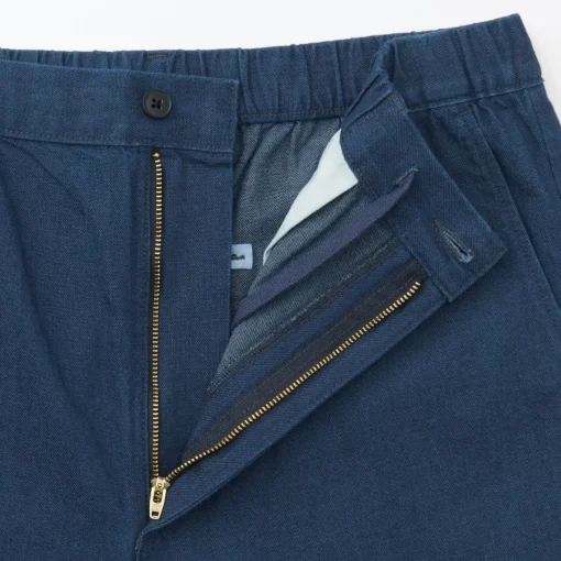 Sale Men's Washed Denim Easy Pants - Denim