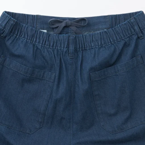 Sale Men's Washed Denim Easy Pants - Denim