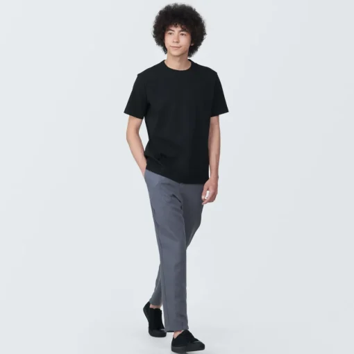 Clearance Men's Washed Heavy Weight Crew Neck Short Sleeve T-Shirt T-Shirts