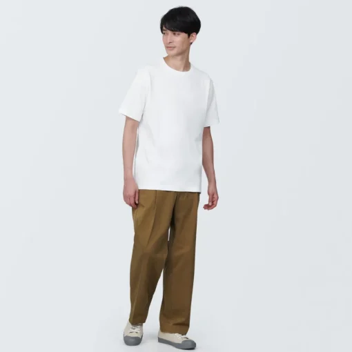 Clearance Men's Washed Heavy Weight Crew Neck Short Sleeve T-Shirt T-Shirts