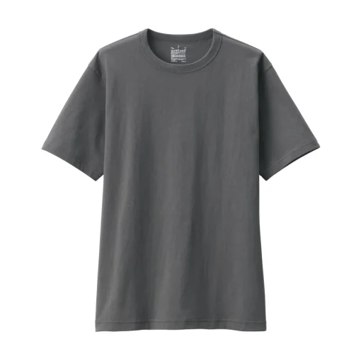 Clearance Men's Washed Heavy Weight Crew Neck Short Sleeve T-Shirt T-Shirts