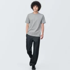 Clearance Men's Washed Heavy Weight Crew Neck Short Sleeve T-Shirt T-Shirts