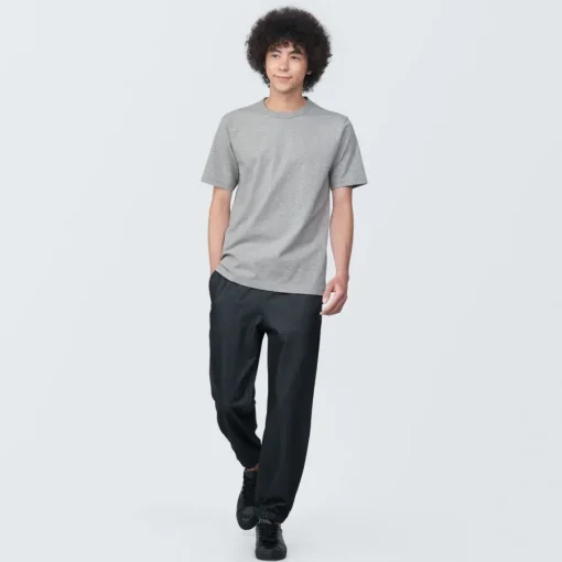 Clearance Men's Washed Heavy Weight Crew Neck Short Sleeve T-Shirt T-Shirts
