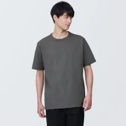 Clearance Men's Washed Heavy Weight Crew Neck Short Sleeve T-Shirt T-Shirts