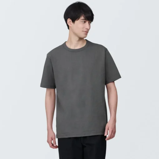Clearance Men's Washed Heavy Weight Crew Neck Short Sleeve T-Shirt T-Shirts