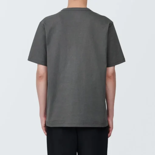 Clearance Men's Washed Heavy Weight Crew Neck Short Sleeve T-Shirt T-Shirts