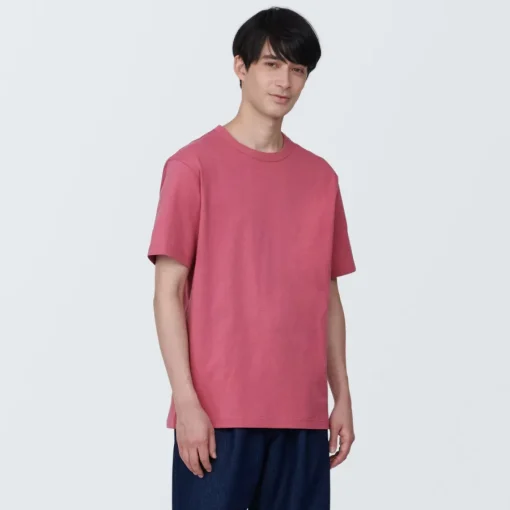 Clearance Men's Washed Heavy Weight Crew Neck Short Sleeve T-Shirt T-Shirts