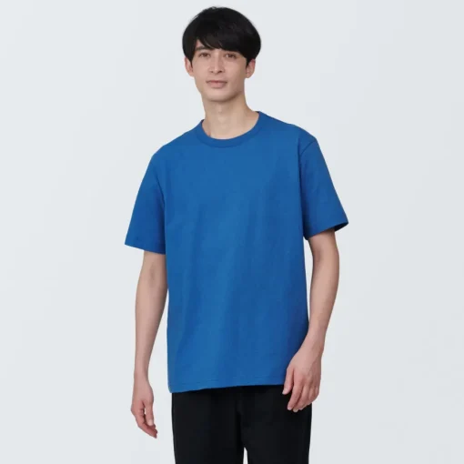 Clearance Men's Washed Heavy Weight Crew Neck Short Sleeve T-Shirt T-Shirts