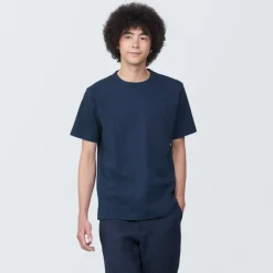 Clearance Men's Washed Heavy Weight Crew Neck Short Sleeve T-Shirt T-Shirts