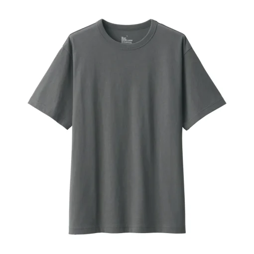 New Men's Washed Heavy Weight Crew Neck Short Sleeve T-Shirt T-Shirts