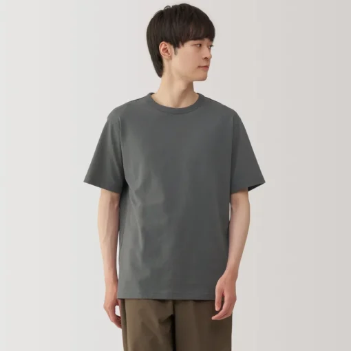 New Men's Washed Heavy Weight Crew Neck Short Sleeve T-Shirt T-Shirts