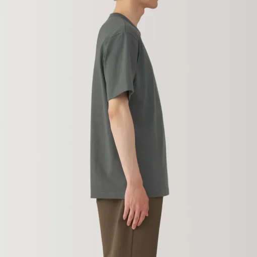 New Men's Washed Heavy Weight Crew Neck Short Sleeve T-Shirt T-Shirts