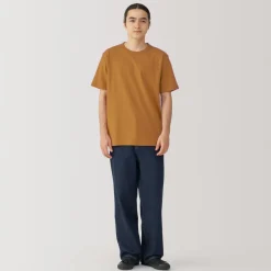 New Men's Washed Heavy Weight Crew Neck Short Sleeve T-Shirt T-Shirts