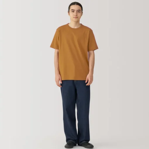 New Men's Washed Heavy Weight Crew Neck Short Sleeve T-Shirt T-Shirts