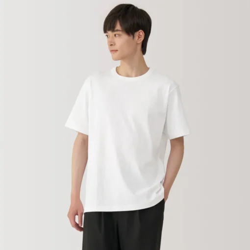 New Men's Washed Heavy Weight Crew Neck Short Sleeve T-Shirt T-Shirts
