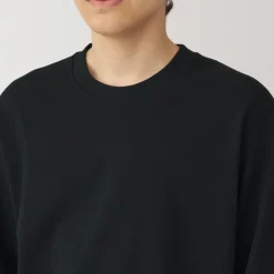 Clearance Men's Washed Heavy Weight Crew Neck Long Sleeve T-Shirt T-Shirts