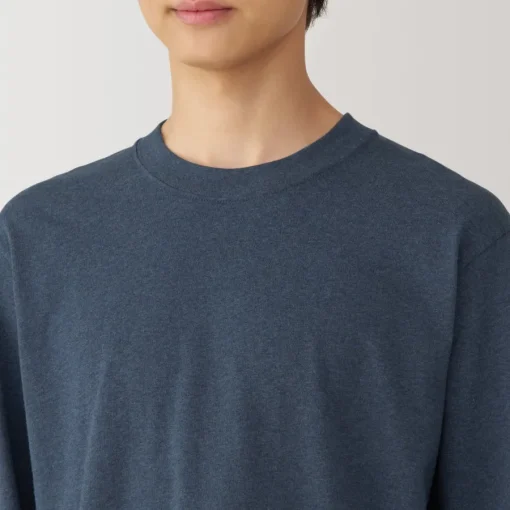 Clearance Men's Washed Heavy Weight Crew Neck Long Sleeve T-Shirt T-Shirts