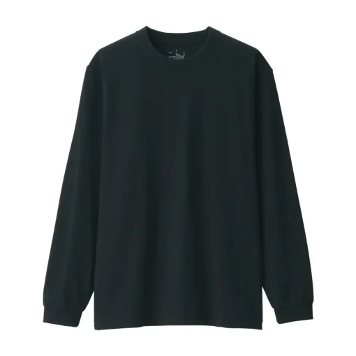 Best Men's Washed Heavy Weight Crew Neck Long Sleeve T-Shirt T-Shirts