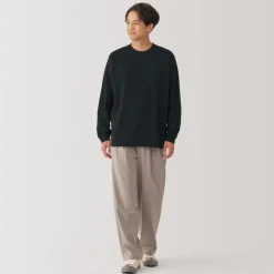 Best Men's Washed Heavy Weight Crew Neck Long Sleeve T-Shirt T-Shirts