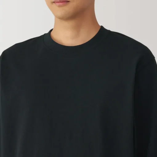 Best Men's Washed Heavy Weight Crew Neck Long Sleeve T-Shirt T-Shirts