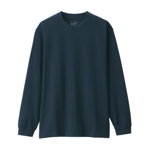 Best Men's Washed Heavy Weight Crew Neck Long Sleeve T-Shirt T-Shirts