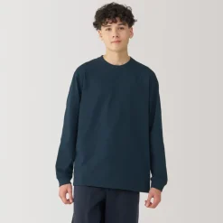 Best Men's Washed Heavy Weight Crew Neck Long Sleeve T-Shirt T-Shirts