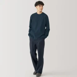 Best Men's Washed Heavy Weight Crew Neck Long Sleeve T-Shirt T-Shirts