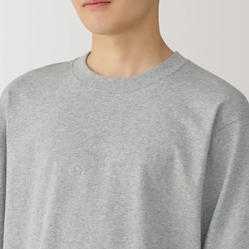 Best Men's Washed Heavy Weight Crew Neck Long Sleeve T-Shirt T-Shirts